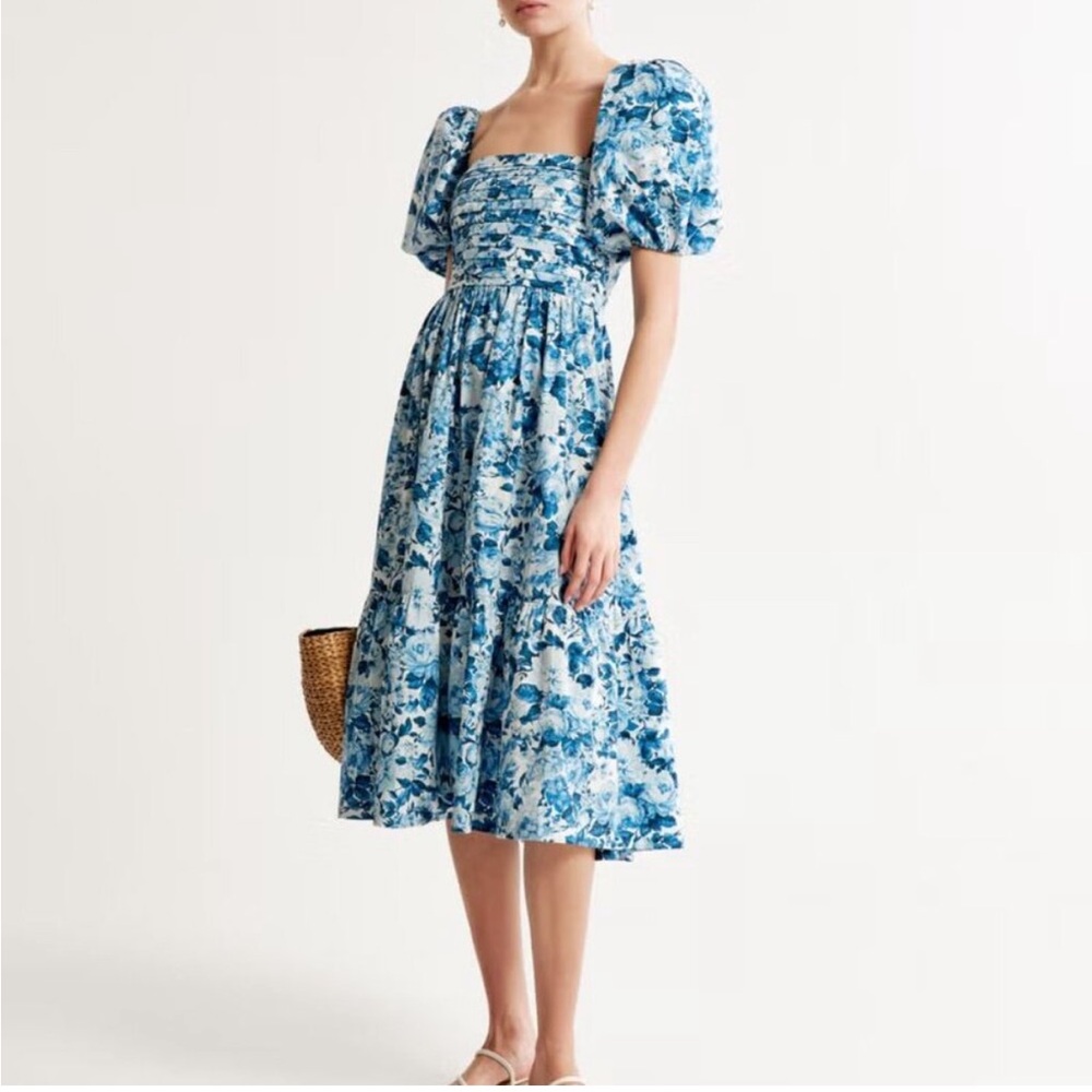 WORN ONCE. Abercrombie Emerson midi dress. Size SMALL TALL